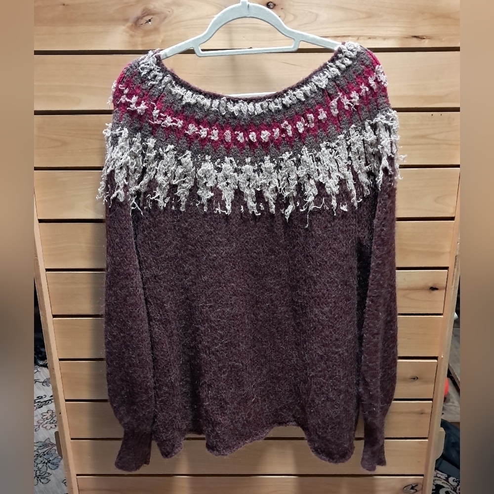 Free People Baltic Fairisle Sweater Size M - Picture 3 of 4